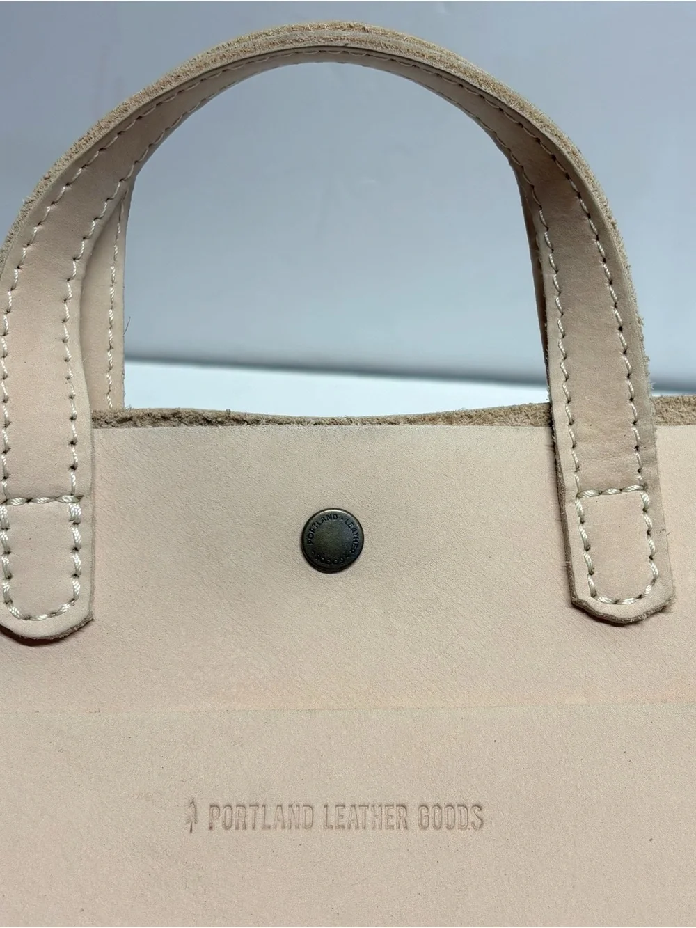 Portland Leather Blush Pink Structured Tote